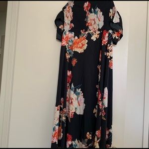 Hi-low floral dress